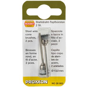 Proxxon 28953 Stahlbürste, 13 mm, 2-teilig